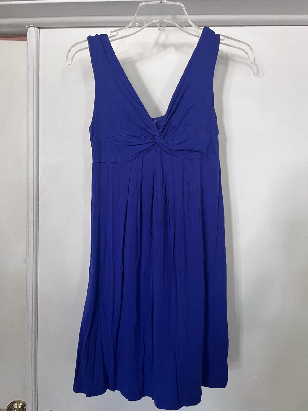 Violet Twist-Front Sleeveless Dress
